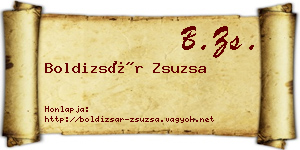 Boldizsár Zsuzsa névjegykártya