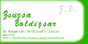 zsuzsa boldizsar business card